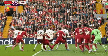 2026世界杯直播app-利物浦1-0阿森纳,索博斯洛伊任意球破门,埃基蒂克进球被吹